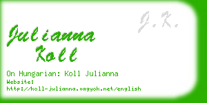 julianna koll business card